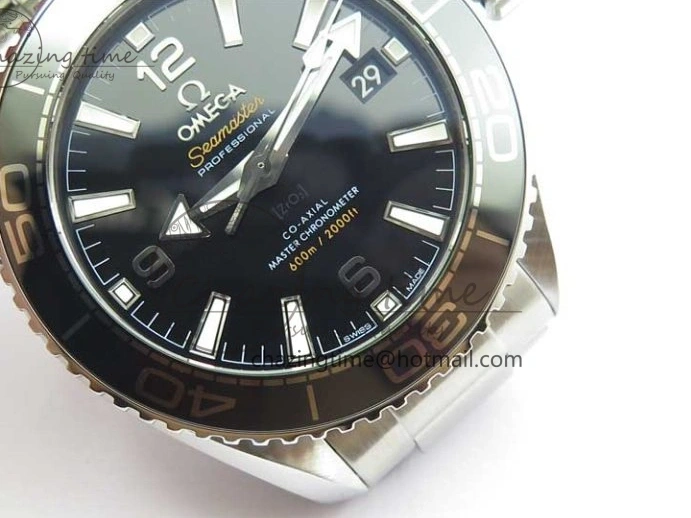 0217 Planet Ocean 39.5mm Black Ceramic Bezel SS VSF 1:1 Best Edition Black Dial on SS Bracelet A Stretchable 7890